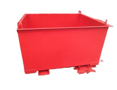 China Resource Recycling Industry 3 CBM Waste Sorting and Classification and Cargo Transshipment Chain Elevator and Forklift Dump Bin for sale