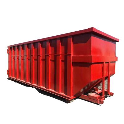 China Blocks Width 16 Cubic Meters Stackable Hook Lift Bin Industrial Drop Off Bins for sale