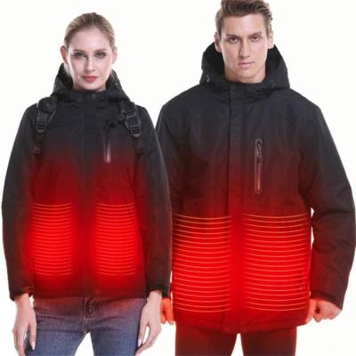 China Men's and Women's Winter Clothing Waterproof USB Smart Clothes Padded Cotton Electrically Heated Jacket Winter Warm Fill Coat for sale