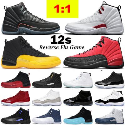 China AJ 12s Twist Retros 12 High Flu Upper Service Reverse Game Retros Dark Mens Womens Basketball Shoes Jumpmen Shoes Shock Absorbing for sale