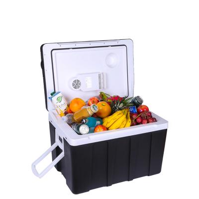 China Large Capacity Plastic Tolley Camping Cooler Box Customizable 50L 12V 100V 240V for sale