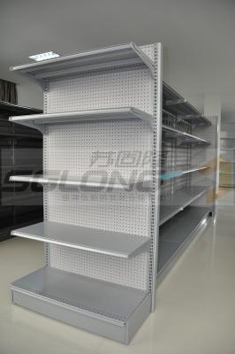 China Single Sided Grocery Display Rack Fixtures Concussion Resistance Fashionable for sale