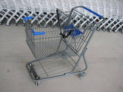 China Unfolding Full Shopping Trolley , Supermarket Basket Trolley Multiple Functions for sale