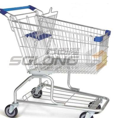 China Chrome Plated Modern Shopping Trolley Hit Preventing Shield Equipped Eco Friendly for sale