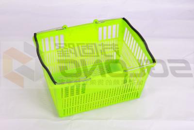 China Eco - Friendly Shopping Cart Basket , Plastic Supermarket Basket Reusable for sale