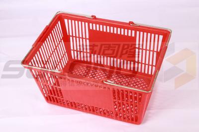 China Returnable HDPP Grocery Shopping Basket Easy Handle High Convenience for sale