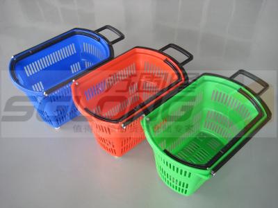 China Lightweight Supermarket Basket , Plastic Grocery Basket High Performance for sale