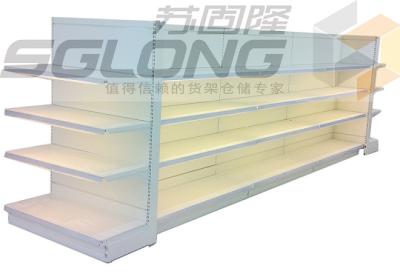 China Custom Retail Supermarket Shelves , Supermarket Gondola Shelving  Display Equipment for sale