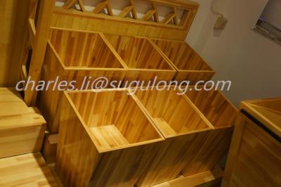 China Wooden Craft Fruit And Vegetable Display Stand 50KG Load Capcatiy For Grocery Store for sale