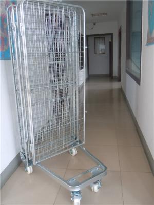 China Silver Colored Wire Mesh Storage Bins , Wire Stacking Bins Fixed Capacity for sale