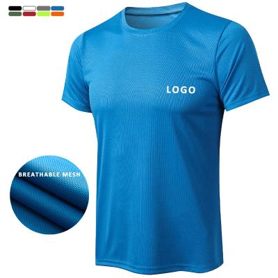 China Anti-Wrinkle USA Over The T-Shirts 100% Polyester Custom Size Blank Shorts Sleeve Quick Dry Running T-shirt Men's Simple Fitness Sport T-Shirts for sale