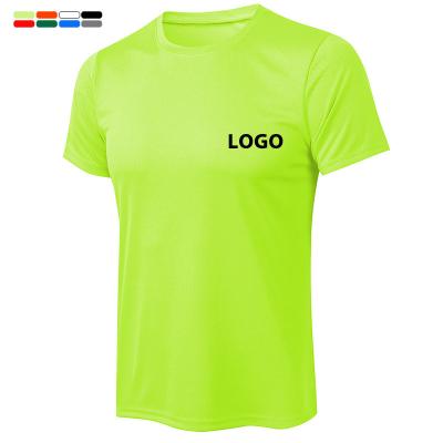 China 100% Mesh Plain Custom Logo Polyester Wholesale White Anti-wrinkle Printing T-shirt Quick Dry Sublimation Men's T-shirt For Sports for sale