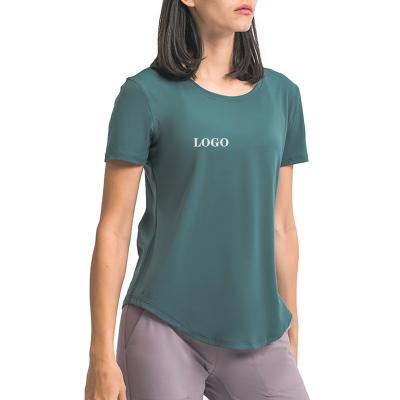 China 2022 Women Breathable Gym Use Solid Yoga Tops Wholesale Custom Looser Quality Activewear Waist Quick Dry Gym Activewear for sale