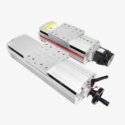 China 100mm-1000mm Guide Rail CNC Cross Slide Table High Precision Dovetail Groove Slide Table Manual Partially Enclosed Linear Module LYKR120S 400mm for sale