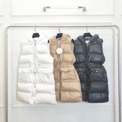 China Heavy Street Wear Breathable For Winter Ropa Invierno Hoodie Solid Sleeveless Women Down Jacket for sale