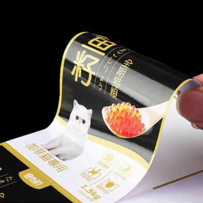 China Waterproof Printing Mirror Coated Cast Coated Paper Opp Paper Adhesive Sticker Label for sale