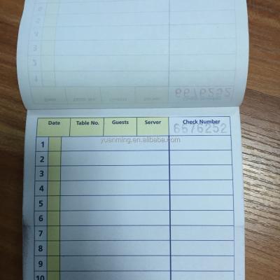 China Cover Waiter Order Book Guest Check Wraparound Invoice Book for sale