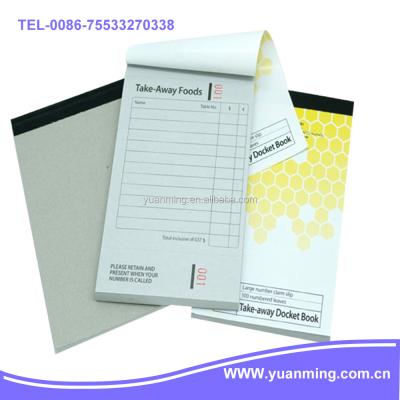 China Restaurant and Hotel Carbonless Paper Record Books Restaurant Waiter Record Book Kitchen for sale