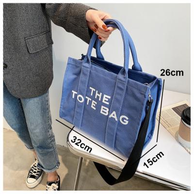 China Popular Casual Hot Sale Organic Cotton Extra Large Shopping Bag Women Tote Bags Canvas Cross - Body Bag For Women for sale