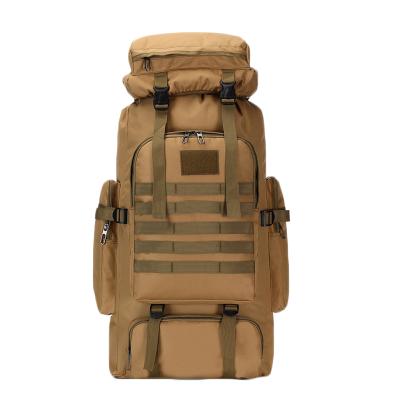 China Outdoor Traveling Bag Large Capacity Molle Waterproof Adjustable Waterproof Rising System Hiking Backpack 80L Military Tactical for sale