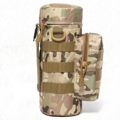 China Large Capacity Insulated Tactical Outdoor Water Bottle Bag With Zipper Waist Pack Running Belt With Water Bottle Holder for sale