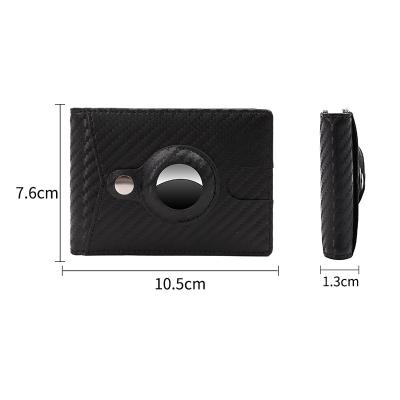 China Real Money Shockproof Wholesale Clip Card Holder Leather Customized Slim For Airtag Wallet for sale