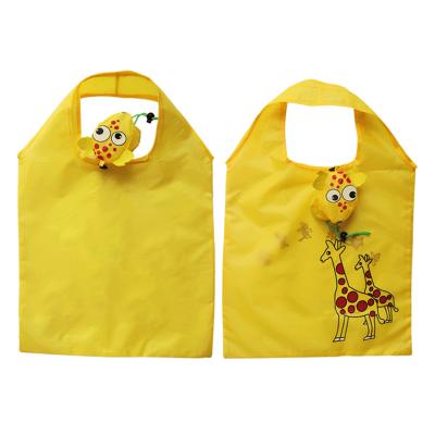 China Eco-friendly Protective Portable Printable Shopping Bag Shopping Bag Supermarket Logo Foldable Cartoon Animal Environmental for sale