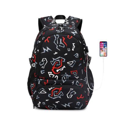 China With USB Oxford Cloth Backpack Large Capacity Teenager Wholesale Outdoor School Bag Waterproof Men's Backpack for sale