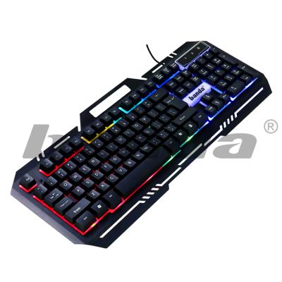 China Hot Selling Main Mechanical Keyboard Plug & Play Standard 104 Gaming Keyboard Metal Frosted Touch Wired RGB Keyboard For Gaming PC for sale