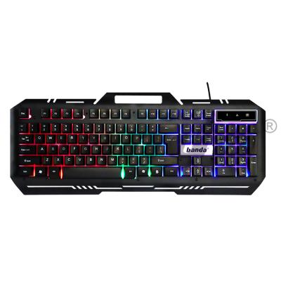 China Gaming Keyboard Factory Available Sales Banda Gaming Keyboard RGB Backlit Color Wired Gaming Keyboard RGB Mechanical Keyboard for sale