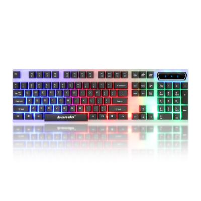 China Cheapest Gaming Keyboard Price 7 Colors Led Lighting RGB Cheapest Gaming Gamer Keyboard Plastic Keyboards for sale