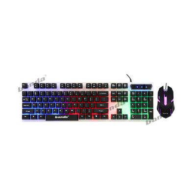 China For Game Factory Direct Waterproof RGB Backlit KM-55 Keyboard and Mouse Combo for sale