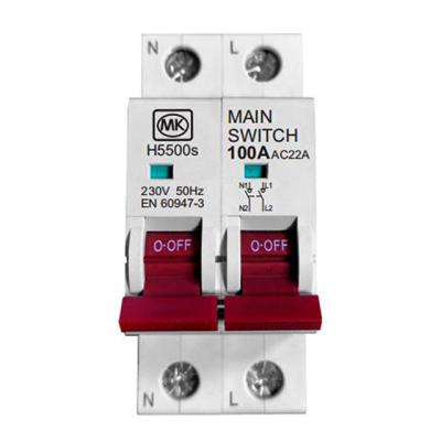 China High Standard Copper Mk Plastic SENTINEL Silver Plastic SENTINEL Disconnector Switch 100A Disconnector Switch 100A Hot Sale Disconnector DP 10KA Din Rail CE UKCA Certification for sale