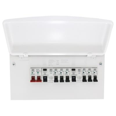 China AC Consumer Unit Fence Breaker Metal 12 Way Mcu 100A Switch 63A 30Ma Rcd - Mcb Plastic Box for sale