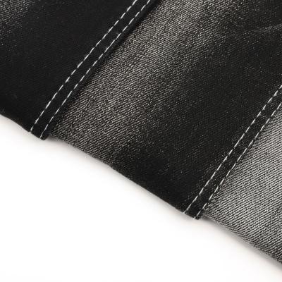 China Breathable Mercerized Black Stretch Denim Fabric Cotton Viscose for sale