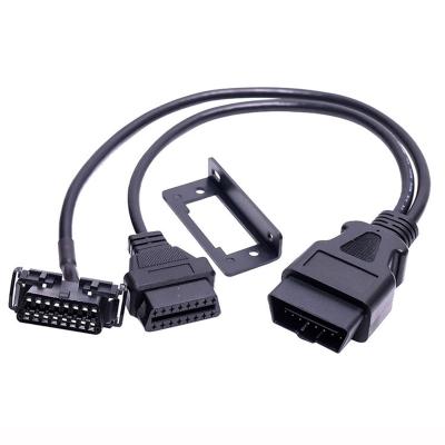 China All Car 16pin OBD2 Y Splitter Male And Female Extension Cable Coding Diagnostic Tool Cable For OBDII Universal For KIA for sale