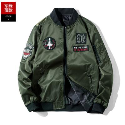 China Wholesale Trendy Streetwear QUICK DRY Logo Mens Satin Bomber Jacket Custom Made Plus Size Bomber Jacket Coat With Pocket for sale