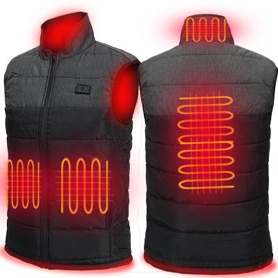 China Men Women Anti-pilling USB Heating Vest Heated Vest Down Jacket Winter Warmer Coat For Outdoor Camping for sale