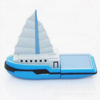 China PVC Boat Shape USB Flash Drive 4gb 8gb 16gb 32gb Customized Design PVC Gifts Promotional Low Cost Low Cost USB Drive for sale