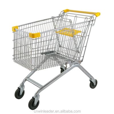 China Unfolding Supermarket Metal Mini Shopping Cart /shopping Durable Portable Trolley for sale