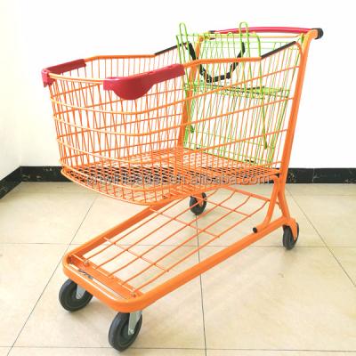 China Durable American Style 200L New Style Shopping Cart Shopping Trolley for sale