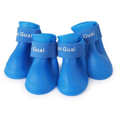 China New Style Puppy Shoesteddy Silicone Viable Dog Shoes Cat Boots Waterproof Dog Foot Pet Rain Boots Dog Supplies Wholesale for sale