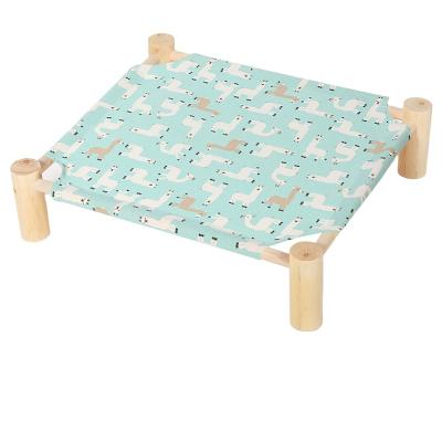 China Solid Detachable Wooden Bed Four Seasons Cat Mattresses Bed Wash And Cat Dog Bed Camp Pet Travel Dog Kennel Frame Dried Quickly for sale