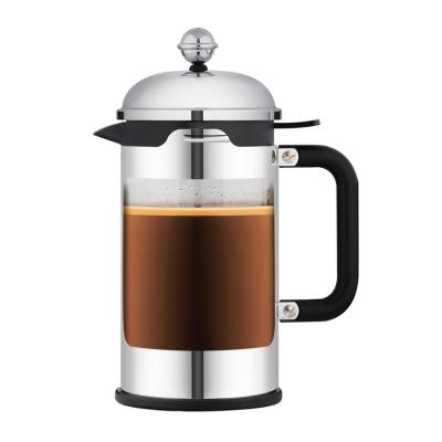 China New Arrival Sustainable Fashionable Modern Classic Metal Frame Coffee Plunger Cold Brew Eco Friendly Iced French Press Coffee Maker for sale