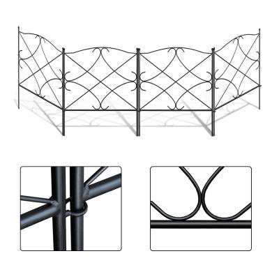 China Custom Size European Style Iron Garden Fence Sustainable Hot Selling Small Fence for sale