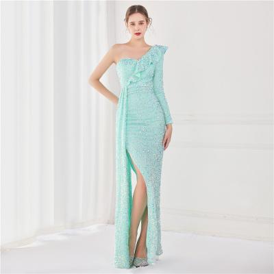 China 19006#2021 New Fashion Anti-Static Women's Sequin Evening Dresses Sexy Sexy Dress Women Long for sale