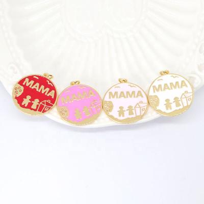 China 2021 Fashion TRENDY Brass With Colorful Enamel Around Mummy Pendant Necklace For Women for sale