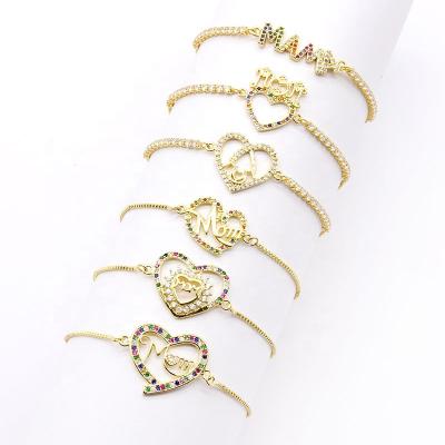 China FASHIONABLE trend and popular high quality peach heart shape zircon bracelet, gift for mother and lover for sale