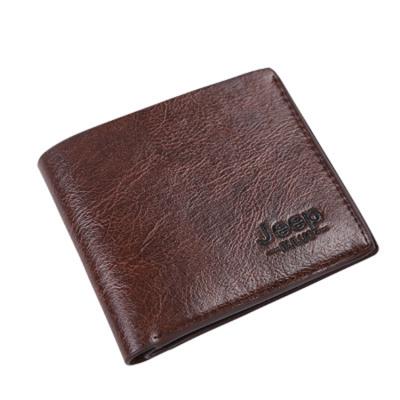 China OEM Classic PU Cloth Trend Waterproof Custom Short Leather Money Clip Durable Men's Wallet for sale