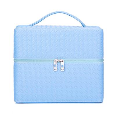 China Fashionable Private Label Custom Women Travel Makeup Cosmetic Kit PVC Bags Hard Case for sale